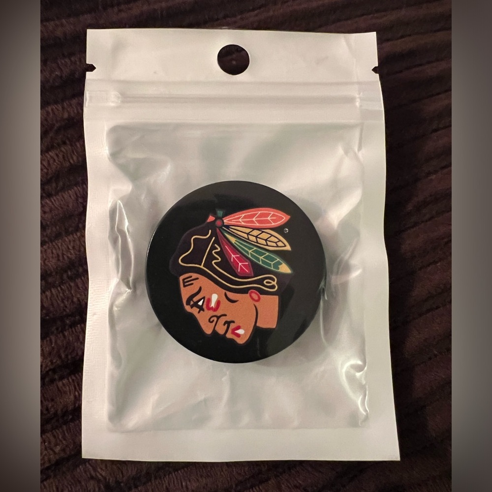 New Black Chicago Blackhawks PopSocket for Cell Phone